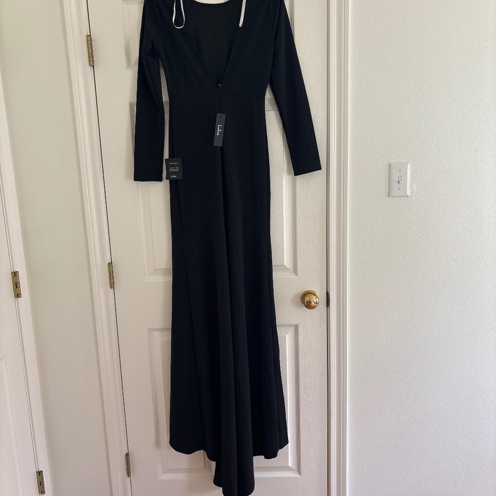Lulu’s Wait for me black Long Sleeve maxi dress